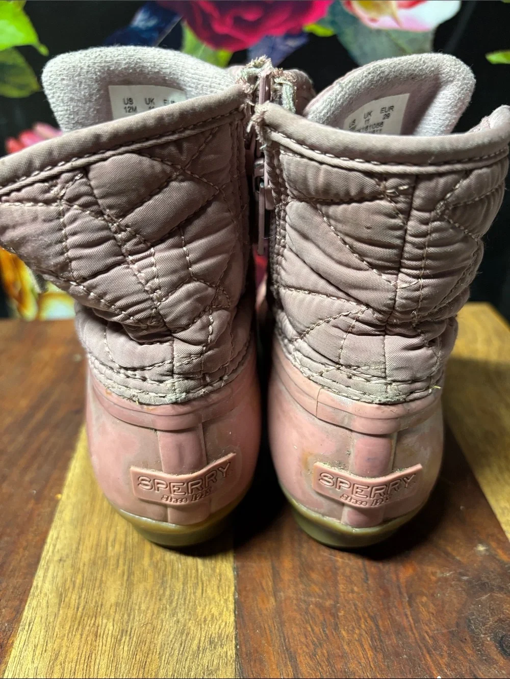 Sperry Blush Pink Quilted Duck Boots